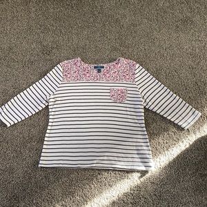 Women's 3/4-Sleeve Printed Top Petite XL